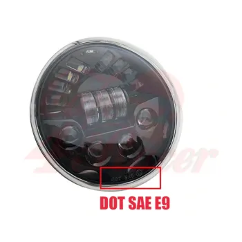 cafe 4 racer - Oval Harley style Headlight Led Headlamps insert black - Cafe4Racer LED Headlight & inserts 