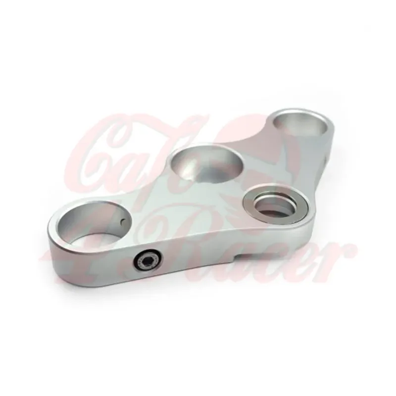 cafe 4 racer - Top Triple Tree Clamp Motogadget Motoscope Tiny K100 & K75 – 41,3mm Forks anodized silver - Rebelmoto BMW K75 K100 41,3mm 