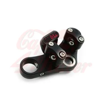 cafe 4 racer - Top Triple Tree Clamp “Scram” K100 & K75 – 41,3mm Forks anodized black - Rebelmoto BMW K75 K100 41,3mm 