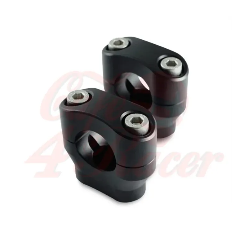cafe 4 racer - Konzola držiak riadítok 22mm Výška 32mm čierne - Rebelmoto Svorky &  stúpačky na riaditká 