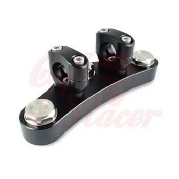 cafe 4 racer - Risers 22mm Height 32mm anodized black - Rebelmoto Clamp Kit & Risers 
