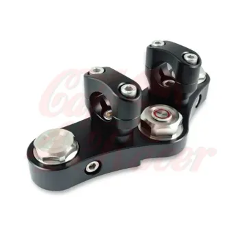 cafe 4 racer - Konzola držiak riadítok 22mm Výška 32mm čierne - Rebelmoto Svorky &  stúpačky na riaditká 