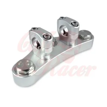 cafe 4 racer - Konzola držiak riadítok 22mm Výška 32mm stireborné - Rebelmoto Svorky & stúpačky na riaditká 
