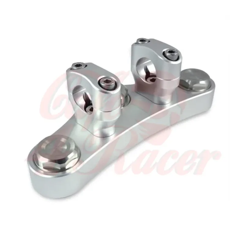 cafe 4 racer - Risers 22mm Height 32mm anodized silver - Rebelmoto Clamp Kit & Risers 
