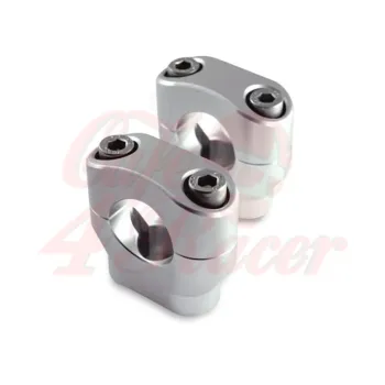 cafe 4 racer - Risers 28.6mm  Height 32mm anodized silver - Rebelmoto Speedo Brackets / Risers  