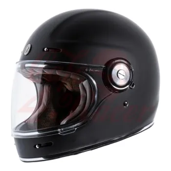cafe 4 racer - T-1 TORC  Retro Full Face Helmet  Flat Black - TORC Helmets  T-1 