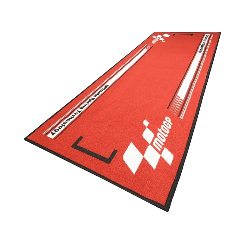 cafe 4 racer - BikeTek Series 4 MotoGP garage carpet 190 X 80cm red/white - Moto GP Mats 5034862443199