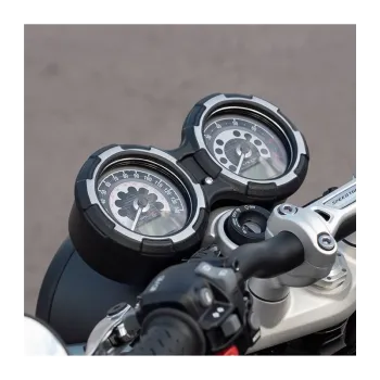 cafe 4 racer -  MOTONE The Peerless - Kryt tachometra - T120/T100/Speed Twin/Thruxton - kontrastný leštený - Motone Triumph Bonneville 