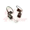 cafe 4 racer - Round Handle Bar End Side Mirrors CR7 black/silver - Cafe4Racer Bar end mirrors 