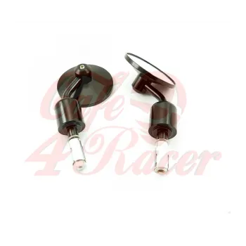 cafe 4 racer - Round Handle Bar End Side Mirrors CR7 black/silver - Cafe4Racer Bar end mirrors 