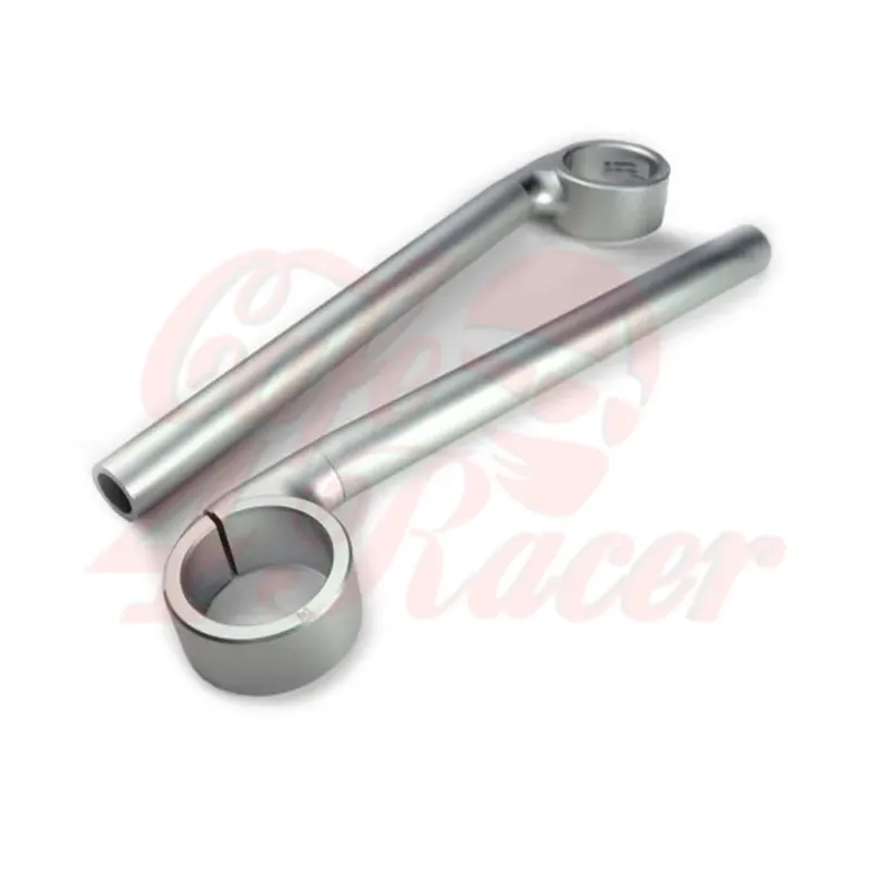 cafe 4 racer - Rebelmoto Clip-Ons Low Rise clip-ons series SILVER - Rebelmoto Cafe Racer clip-ons 