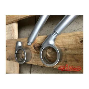 cafe 4 racer - Rebelmoto Clip-Ons Low Rise clip-ons series SILVER - Rebelmoto Cafe Racer clip-ons 
