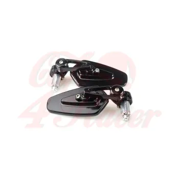 cafe 4 racer - Handle Bar End Side Mirrors CNC CR5 - Cafe4Racer Bar end mirrors 