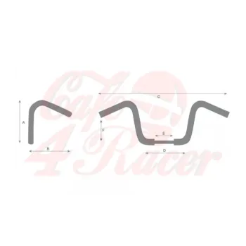 cafe 4 racer - HIGHWAY HAWK Handlebar Ace 22 mm (7/8) chróm - Highway Hawk Cafe Racer M-typ 4054783212859
