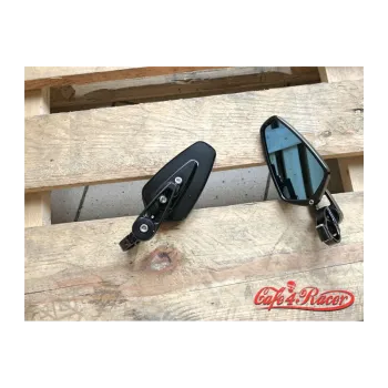 cafe 4 racer - Handle Bar End Side Mirrors CNC CR5 - Cafe4Racer Bar end mirrors 