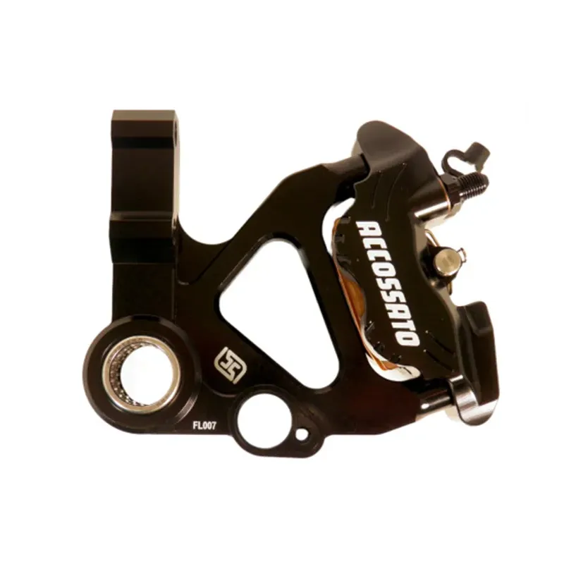 cafe 4 racer - Kit Front Left Brake Caliper PZ014 and Mounting Bracket for Vespa - Accossato  Brake Flange Kit 