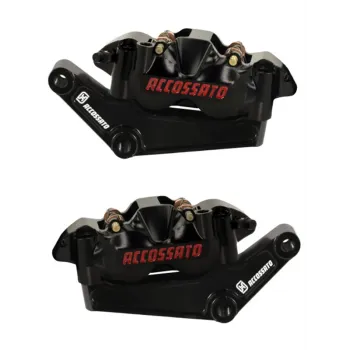 cafe 4 racer - Pair of Front Radial Brake Calipers + Braket for Harley Davidson - Accossato  Brake calipers & pumps 