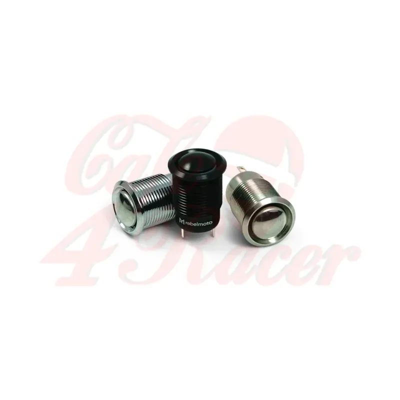 cafe 4 racer - 12 mm Push Button Polished - Rebelmoto Universal 