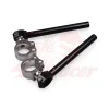 cafe 4 racer - Cafe Racer Clip-ons Type 1 - Silver , black tubes 41mm - Cafe4Racer Scrambler & CLIP-ONS handlebars 