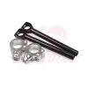 cafe 4 racer - Cafe Racer Clip-ons Type 1 - Silver , black tubes 41mm - Cafe4Racer Scrambler & CLIP-ONS handlebars 