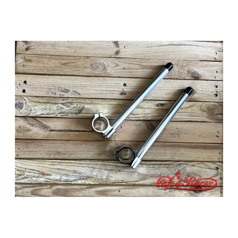 cafe 4 racer - Univerzální řídítka 41 mm stříbrná - Cafe4Racer Řídítka Scrambler a CLIP-ONS 