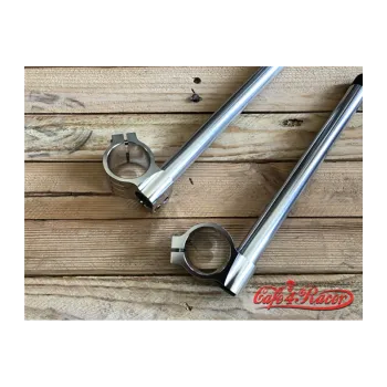 cafe 4 racer - Univerzální řídítka 41 mm stříbrná - Cafe4Racer Řídítka Scrambler a CLIP-ONS 