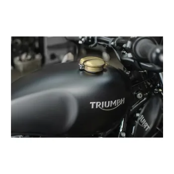 cafe 4 racer - Sada víčka nádrže Monza pro Triumph z mosazi - Motone Triumph Bonneville 