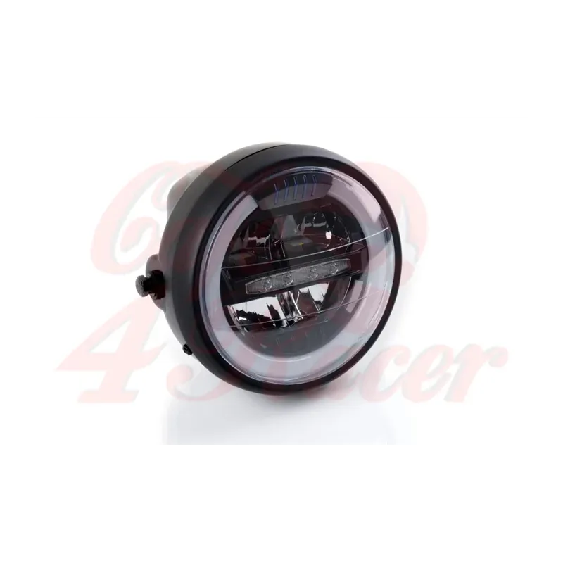 cafe 4 racer - 6 1/2 PUIG Headlight LED black matte -  LED Headlight & inserts 