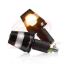 cafe 4 racer - Indikátor LED na řídítkách Conic ALU černý - HS MOTO Germany Směrová světla na řídítkách 4251352606877