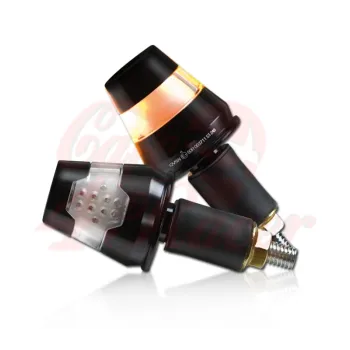 cafe 4 racer - Indikátor LED na řídítkách Conic ALU černý - HS MOTO Germany Směrová světla na řídítkách 4251352606877