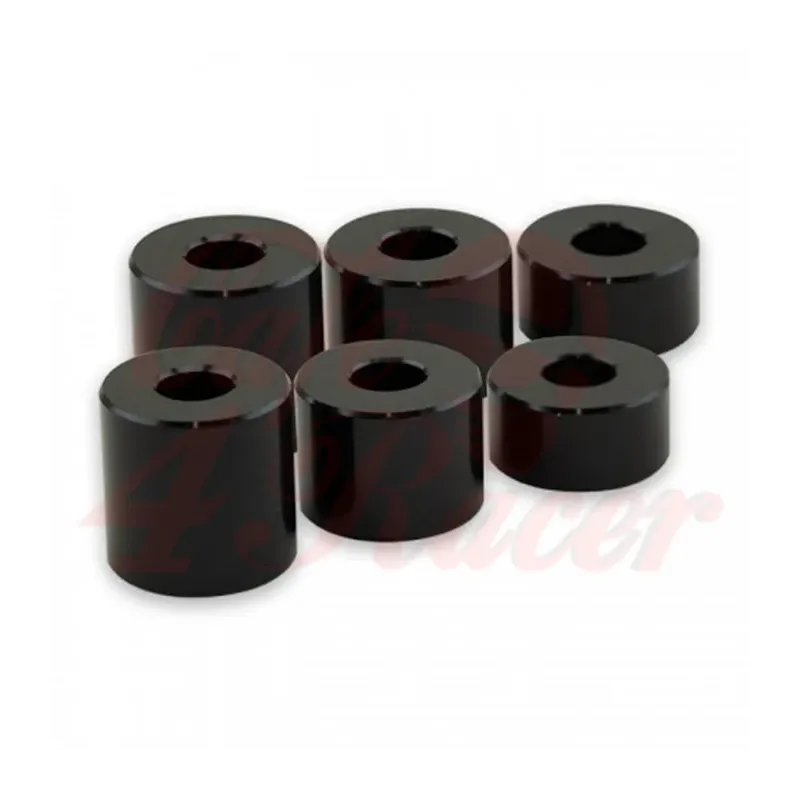 cafe 4 racer - Rozpěrná sada černá Alu 6 kusů Ø vnitřní 8 mm Ø vnější 20 mm každý 2 x H 10/15/20 mm - HS MOTO Germany Příslušenství 4251352608529