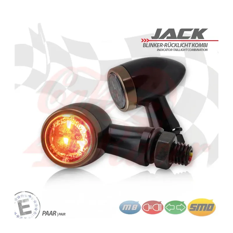 cafe 4 racer - SMD turn signal / RL set "Jack" 3in1 coper - HS MOTO Germany 2in1 and 3in1  