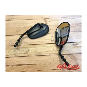 cafe 4 racer - Aluminum Matte Black Mirror For Harley - Highway Hawk Standard mirrors 