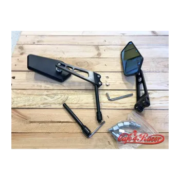 cafe 4 racer - Aluminum Matte Black Mirror For Harley - Cafe4Racer Standard mirrors 