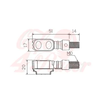 cafe 4 racer - LED smerovka "Fluted" - HS MOTO Germany Štandardné smerovky 4251352608215