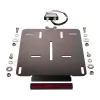 cafe 4 racer - Universal License Plate incl. E-approved LED license plate light + reflector, 2mm aluminium black coated, fits Euro - KEDO License plate holders 
