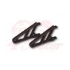 cafe 4 racer - HIGHSIDER CNC Alu headlight bracket Black SHORT - Highsider Headlights  brackets & holders   4054783028436