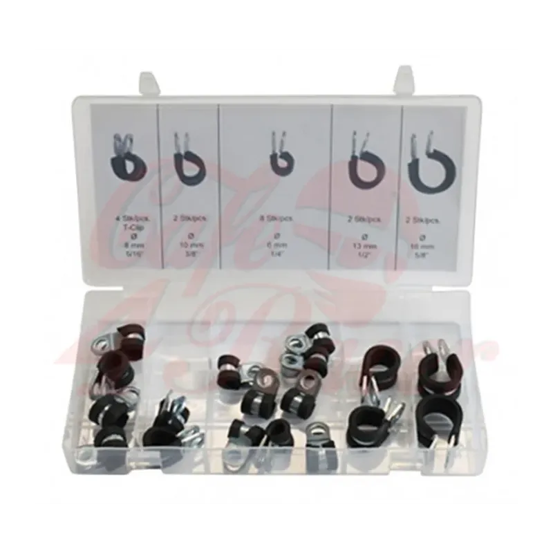 cafe 4 racer - Hose clamp assortment, rubber-coated version, 18 pieces, Ø 6/8/10/13/16 mm, galvanized steel - HS MOTO Germany Accessories 