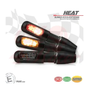 cafe 4 racer - SMD LED zadní světlo/indikátor "tepla" - HS MOTO Germany 2v1 a 3v1 4251352667069