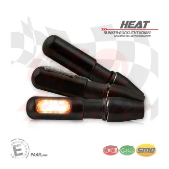 cafe 4 racer - SMD LED zadné svetlo/ indikátor "Heat" - HS MOTO Germany 2v1 a 3v1  4251352667069
