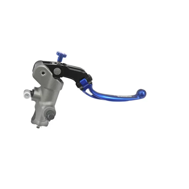 cafe 4 racer - Accossato Radial Brake Master Cylinder 17x18 With Natural Anodyzed body and Colourful folding lever (nut + lever) - Accossato  Radial Brake 
