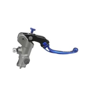 cafe 4 racer - Accossato Radiální hlavní brzdový válec PRS 17x17-18-19 s přírodním anodizovaným tělem a barevnou skládací pákou (páka s maticí) - Accossato  Radiální brzda 