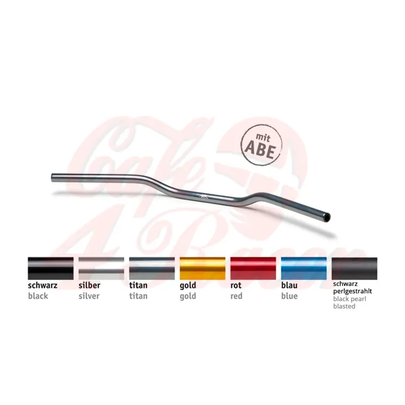 cafe 4 racer - LSL Handlebar Superbike Flat AN1, Aluminium čierna - LSL Štandardné riaditká 4251342900121
