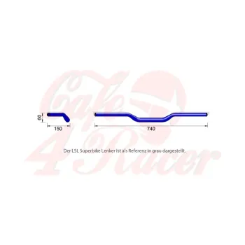 cafe 4 racer - LSL Handlebar Konif X-Bar Handlebar XN1 28,6 silver - LSL Standard handlebars 4251342900282
