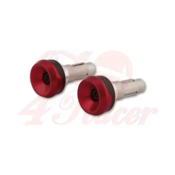 cafe 4 racer - HIGHSIDER Handlebar weights AKRON-XS red - Highsider Bar Ends 4054783543311