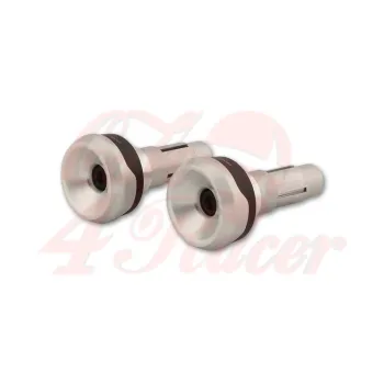 cafe 4 racer - HIGHSIDER Handlebar weights AKRON-XS silver - Highsider Bar Ends 4054783543304