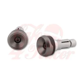 cafe 4 racer - HIGHSIDER Handlebar weights AKRON-XS titan - Highsider Bar Ends 4054783543335