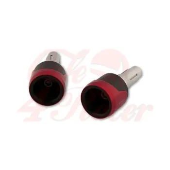 cafe 4 racer - HIGHSIDER Handlebar weights AKRON-XL red - Highsider Bar Ends 4054783543366