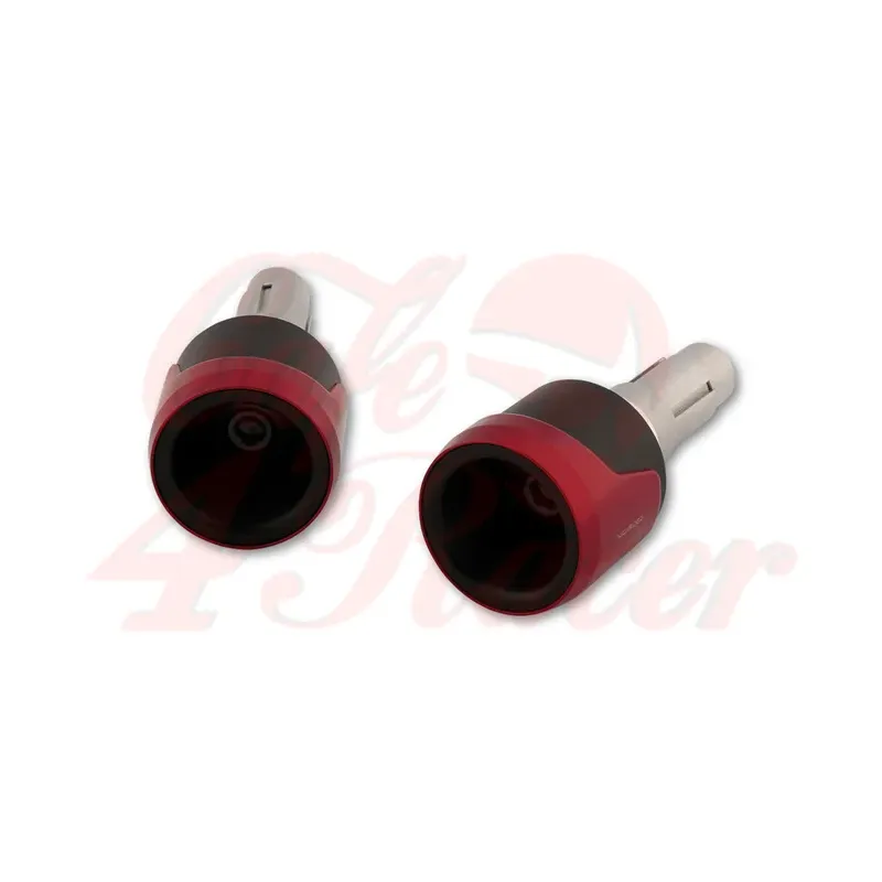 cafe 4 racer - HIGHSIDER Handlebar weights AKRON-XL red - Highsider Bar Ends 4054783543366