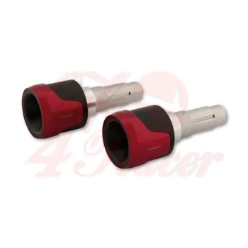cafe 4 racer - HIGHSIDER Handlebar weights AKRON-XL red - Highsider Bar Ends 4054783543366